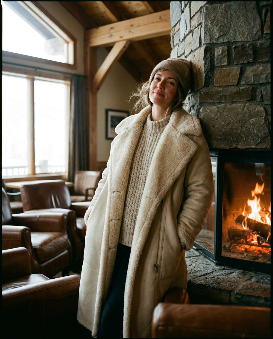 ski lodge warmth photo