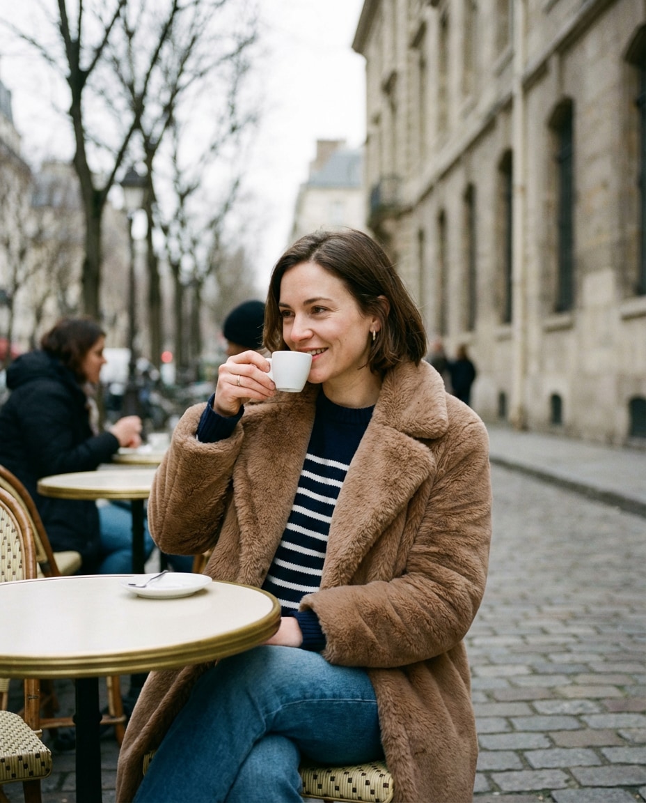 paris cafe morning photo