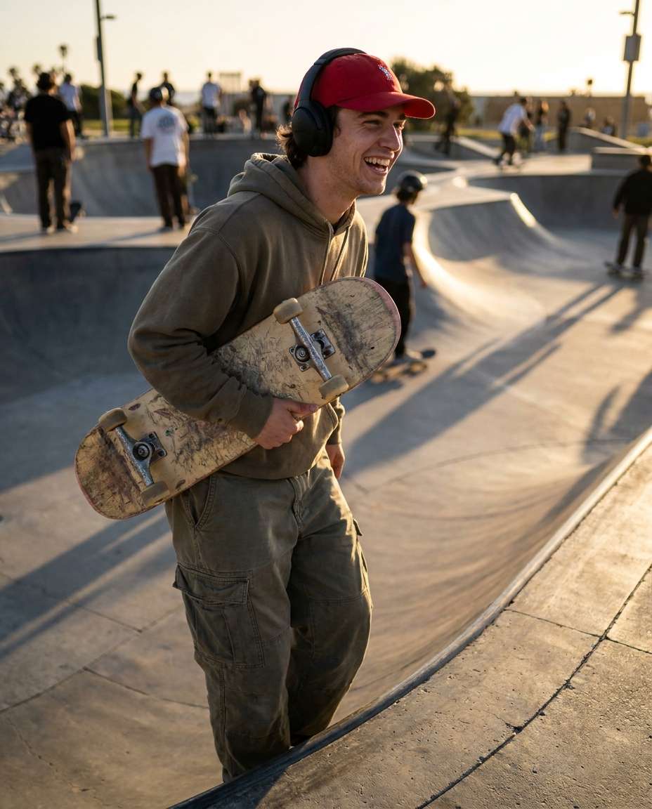 skate park portrait photo