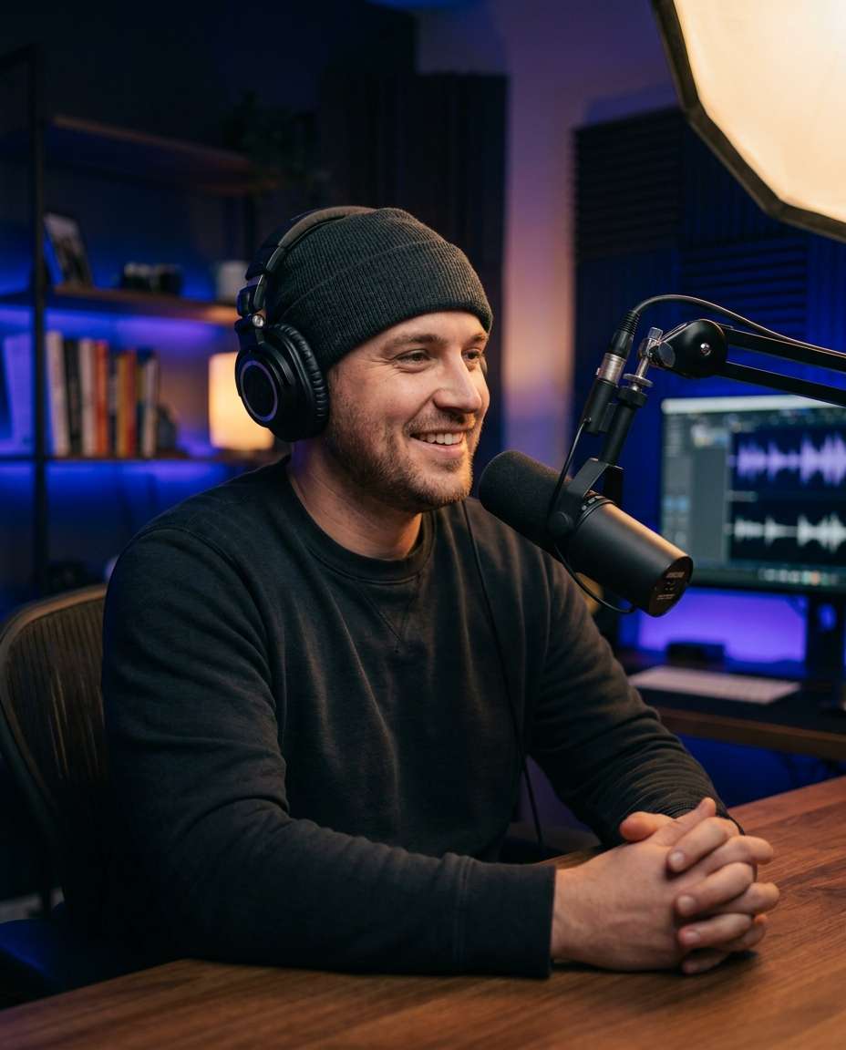 podcast mic setup photo