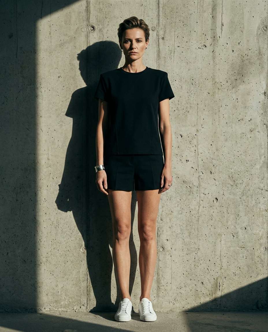 minimalist black outfit photo