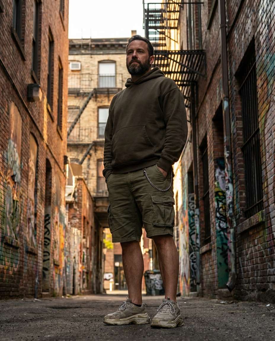 streetwear cargo shorts photo