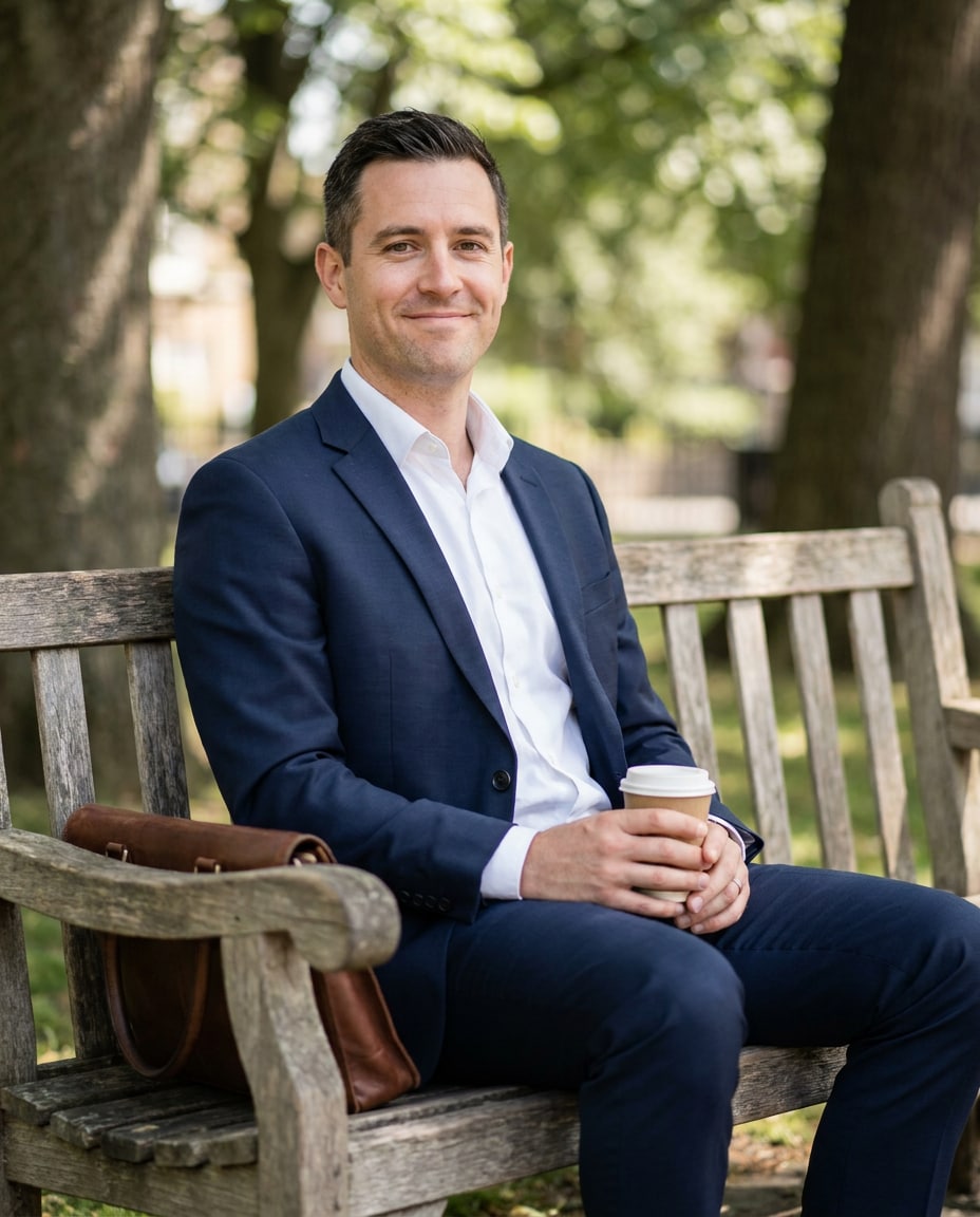 business break portrait photo