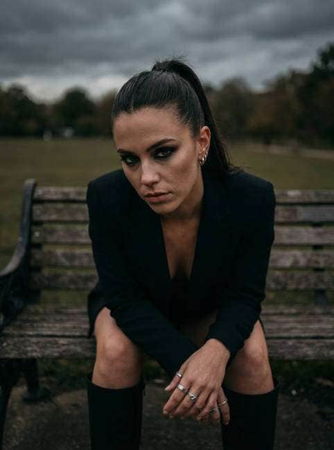 moody black outfit photo