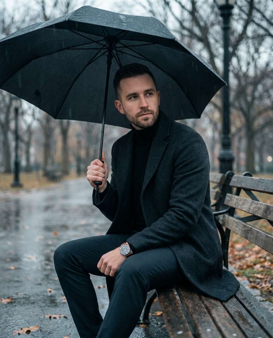 rainy umbrella photo