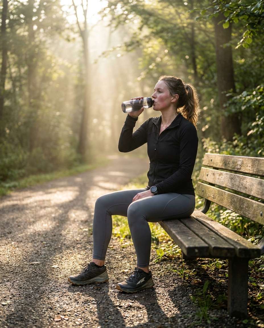 morning jog break photo