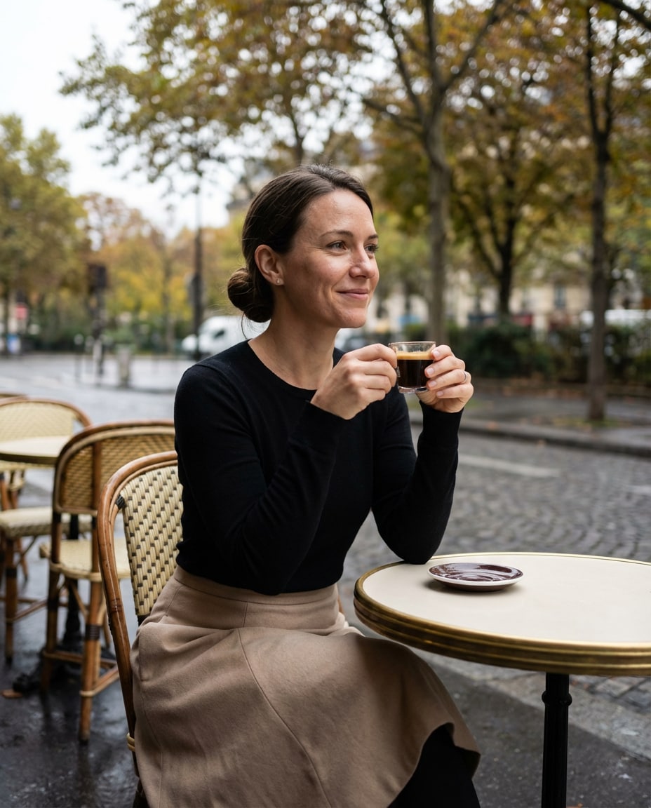 paris cafe morning photo
