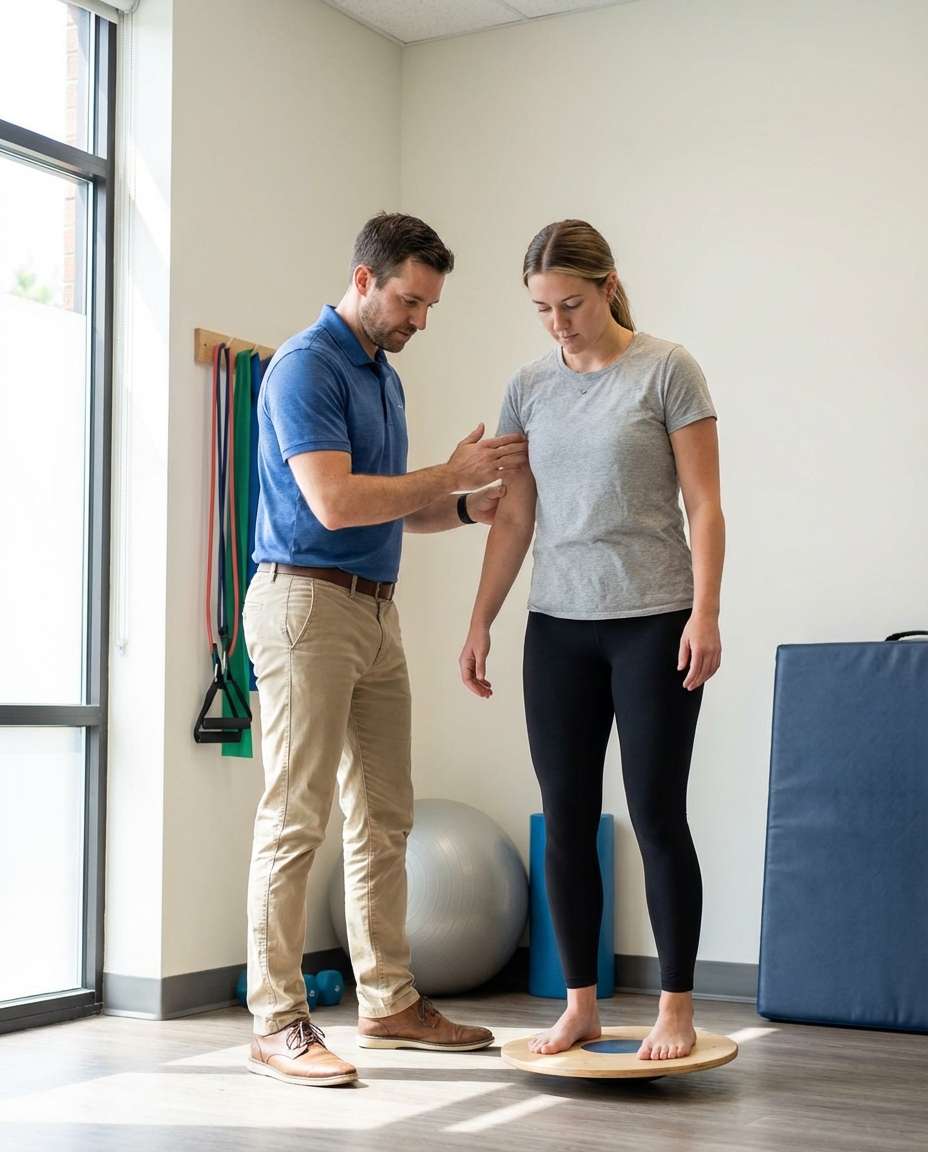 balance training setup photo