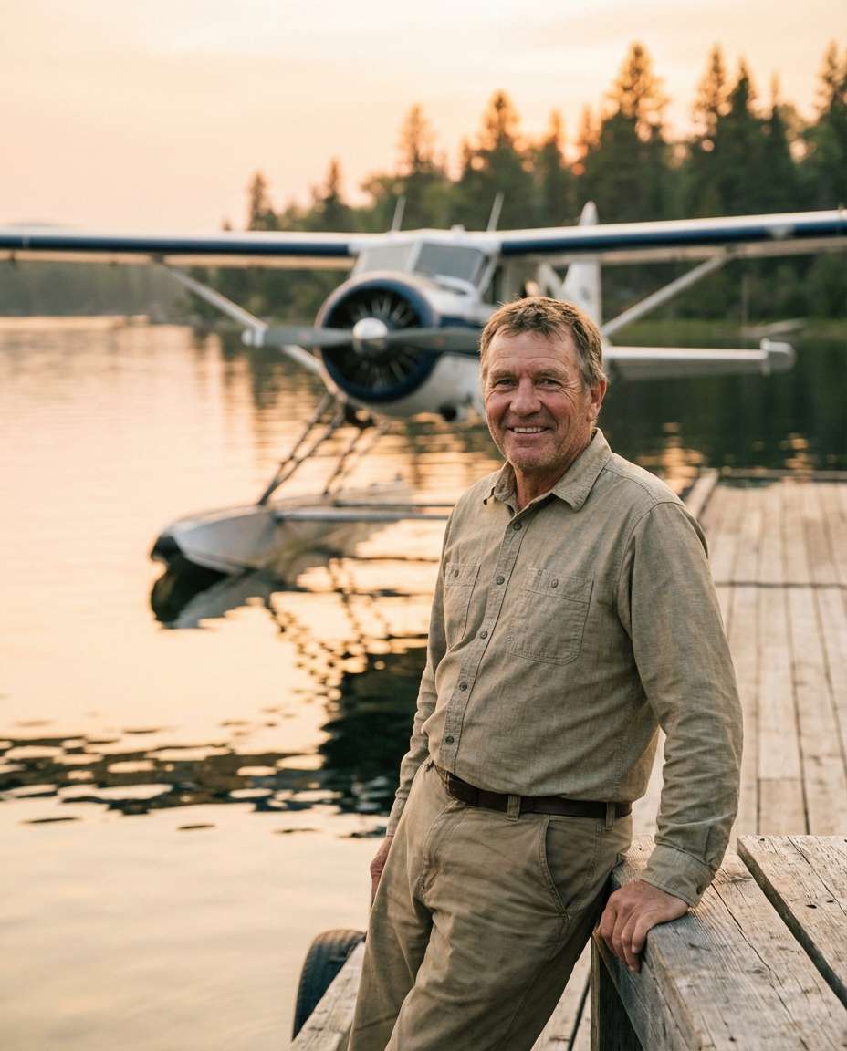 seaplane dock scene photo