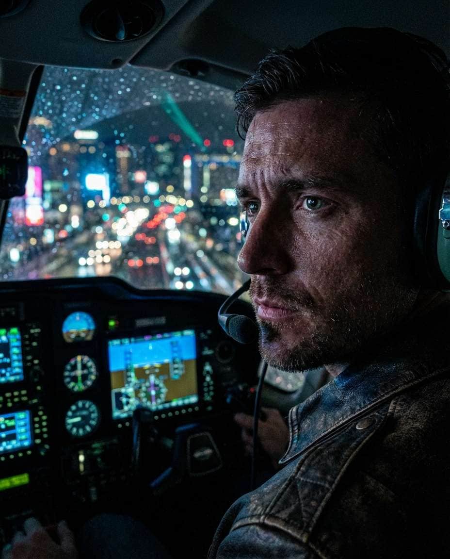 night cockpit neon photo