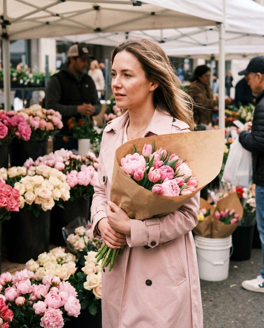 flower market walk photo