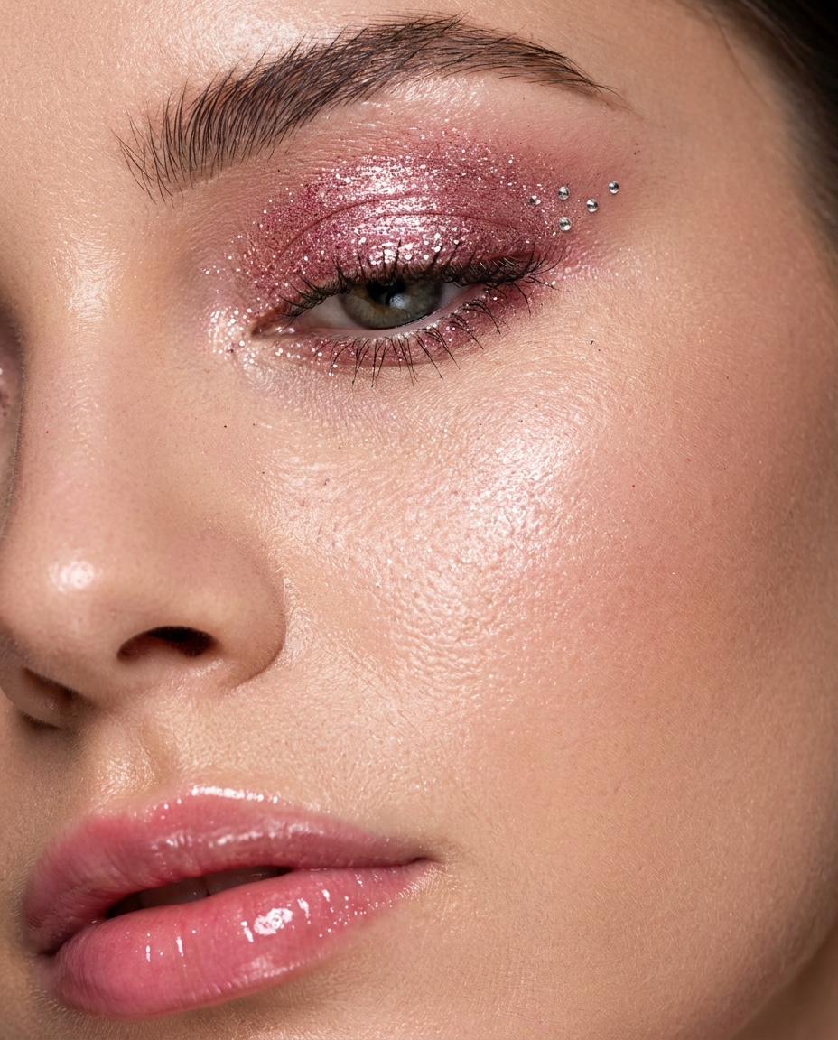 glitter makeup closeup photo