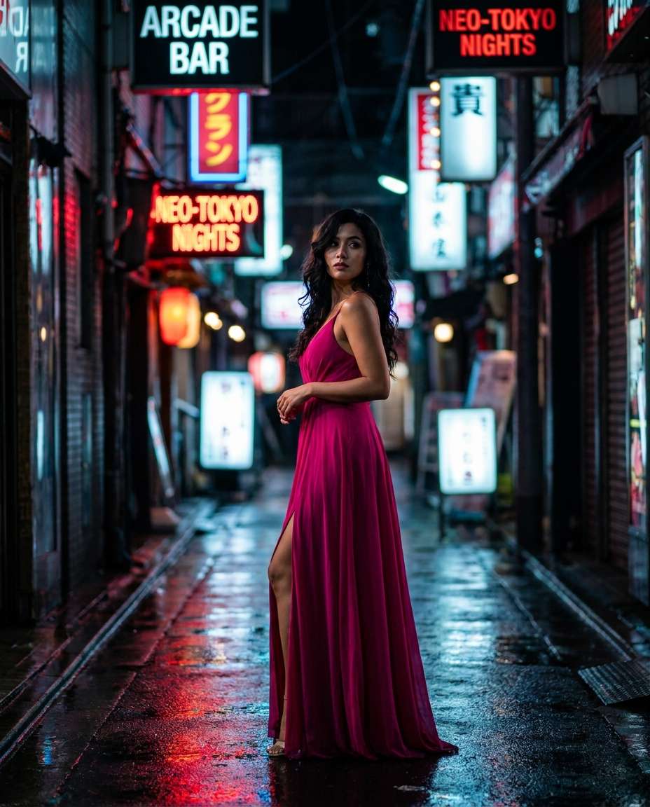 neon night glam photo