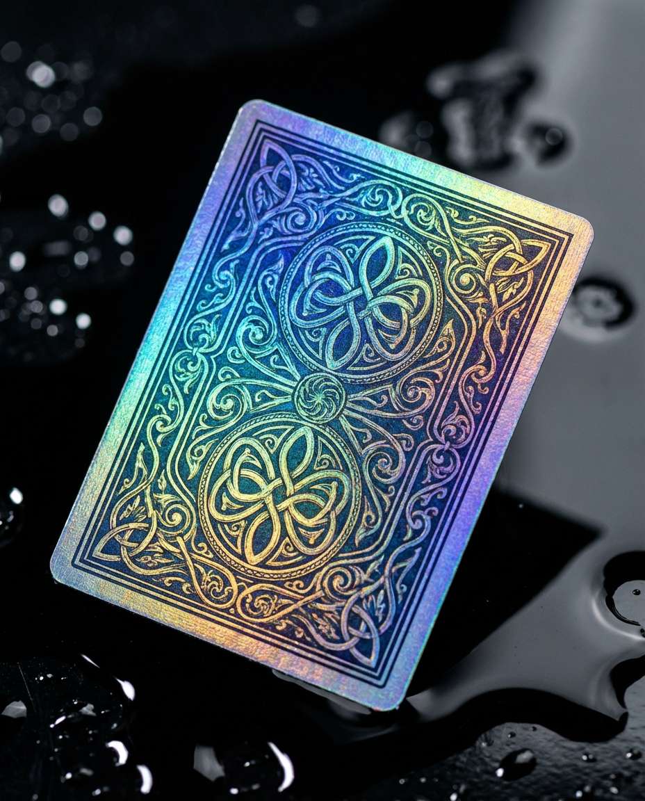 holographic rainbow foil photo