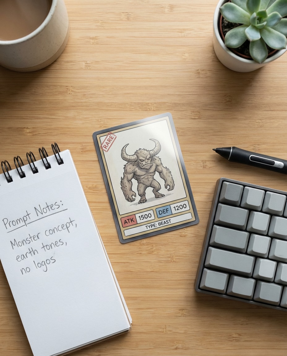 desk creator flatlay photo