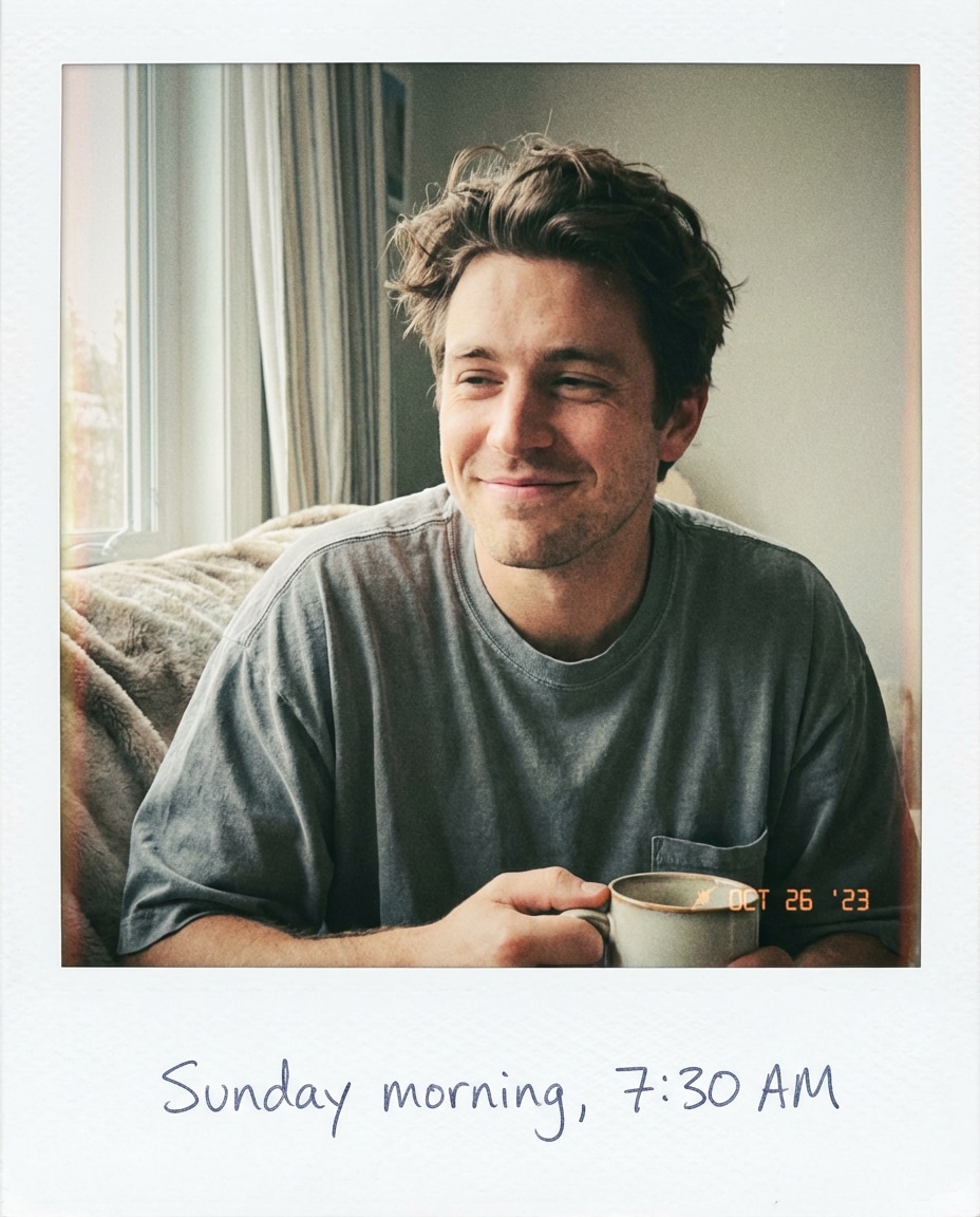 cozy bedhead morning photo