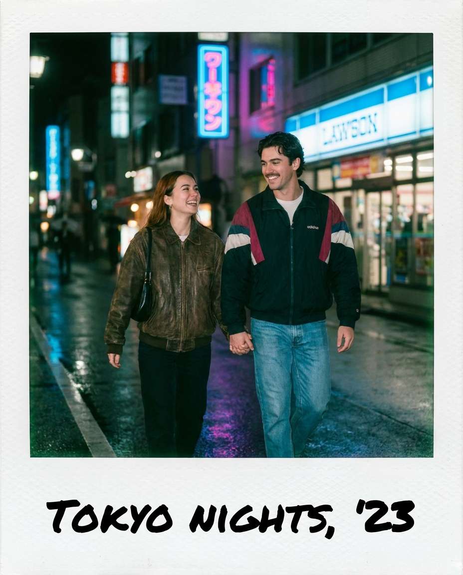 neon night walk photo