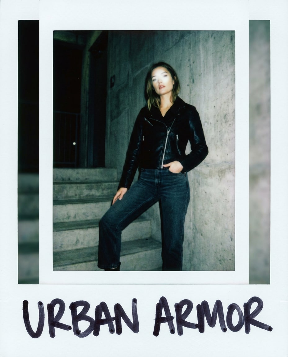 city stairwell flash photo