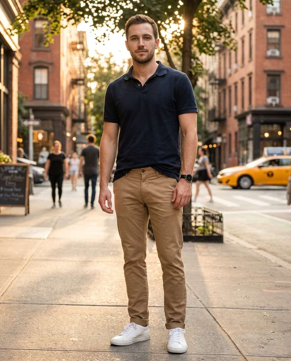 classic navy fit check photo