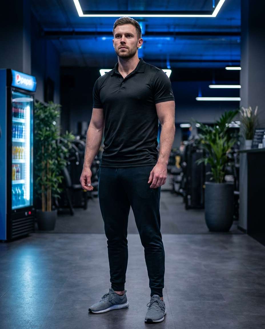 athletic chest fit photo