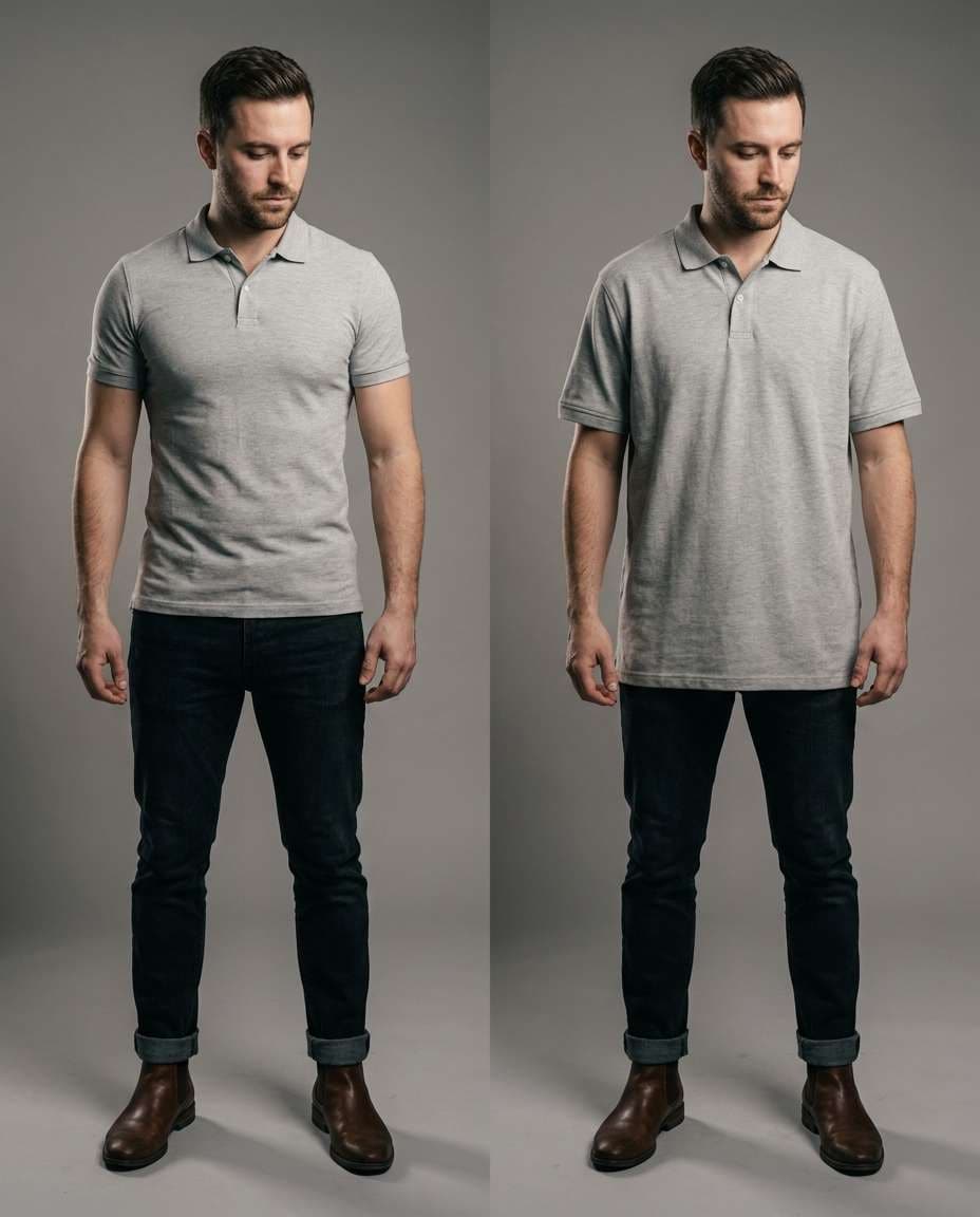 slim vs relaxed split photo