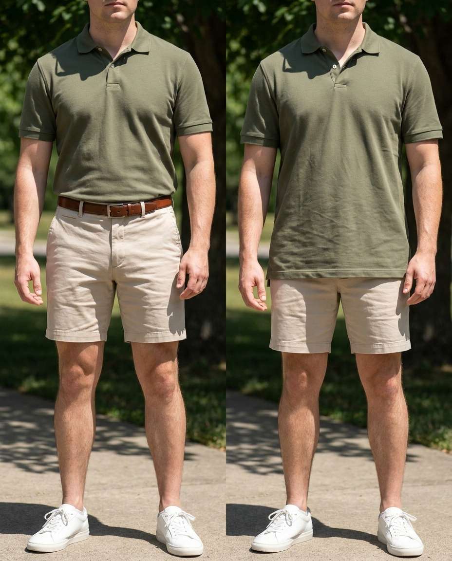 tucked vs untucked photo