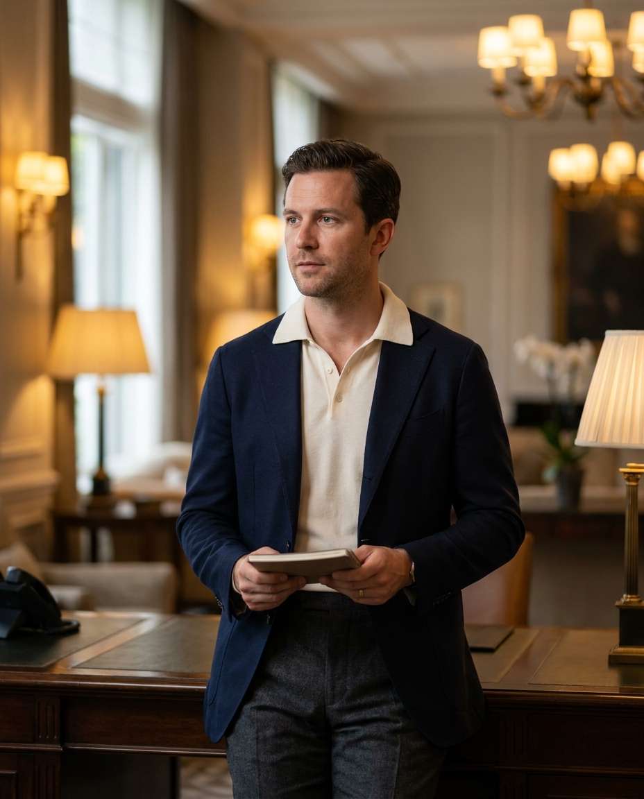 layered under blazer photo