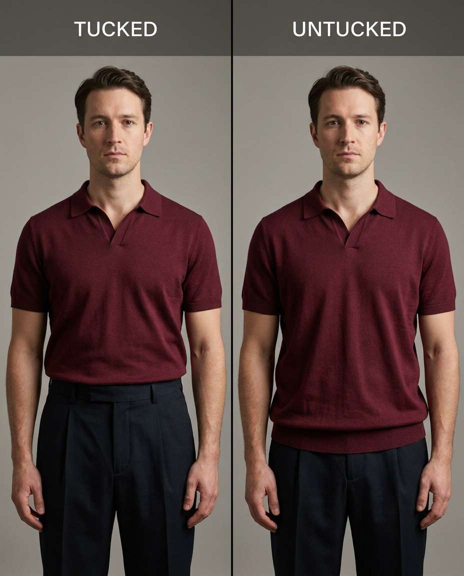 tucked vs untucked photo