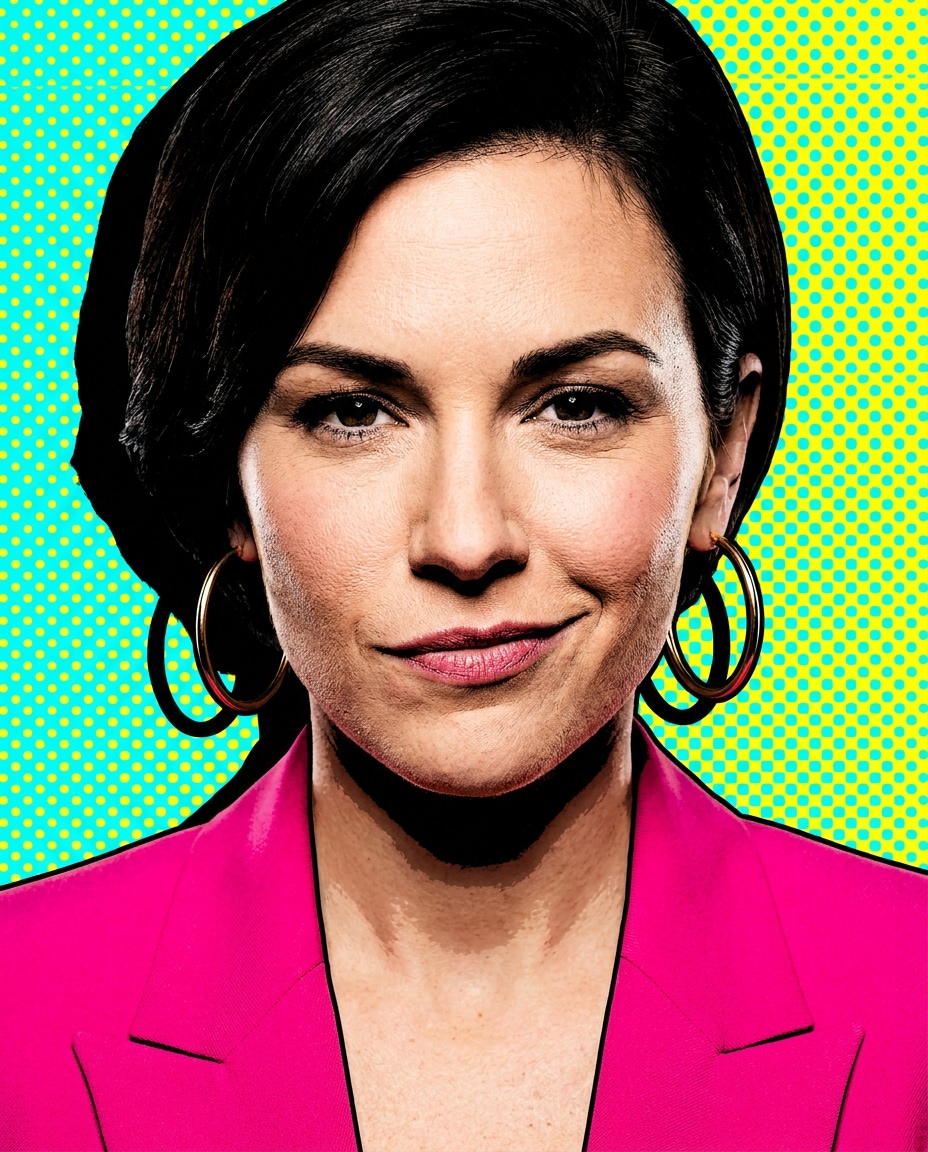 neon comic headshot photo