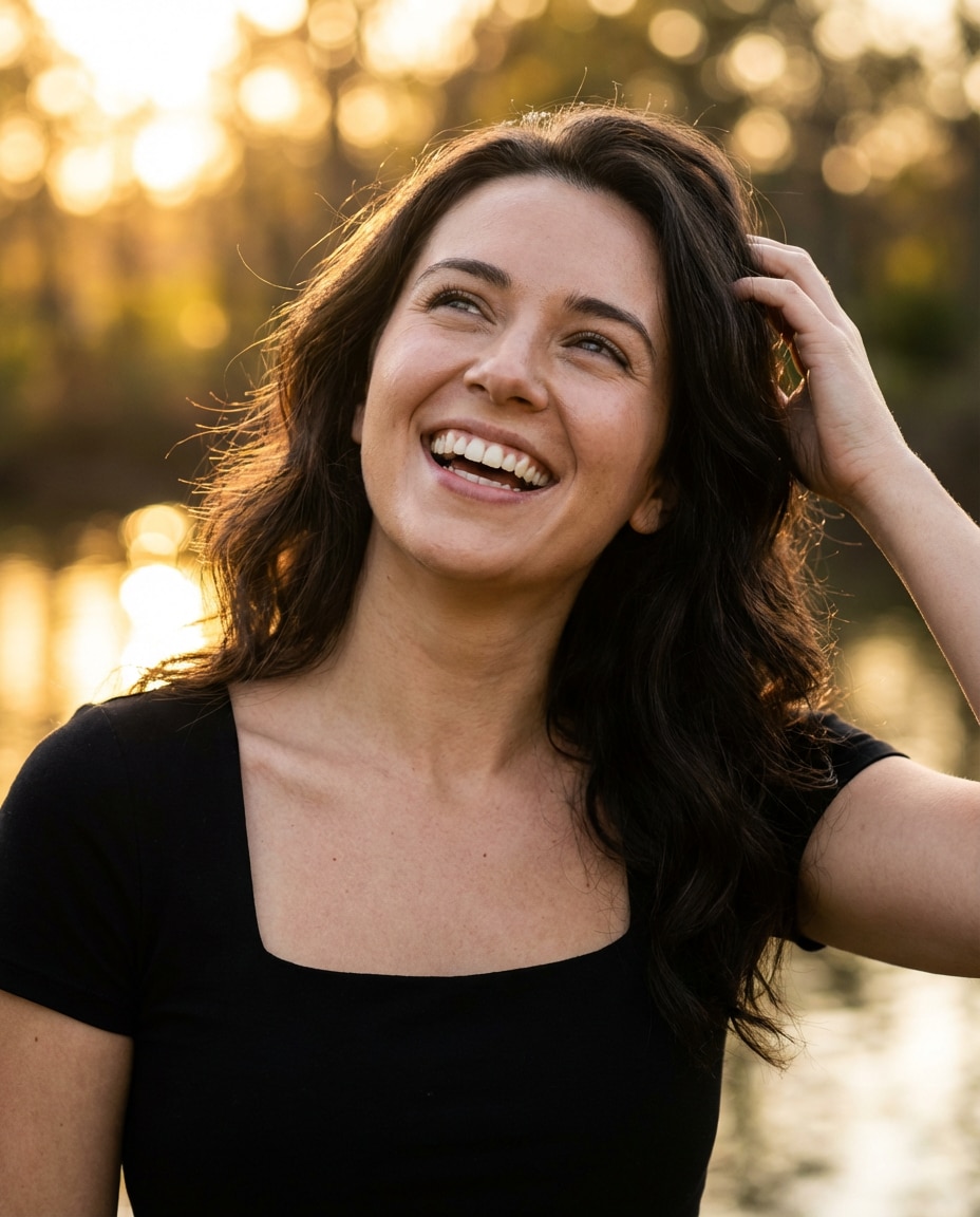 looking up laugh photo