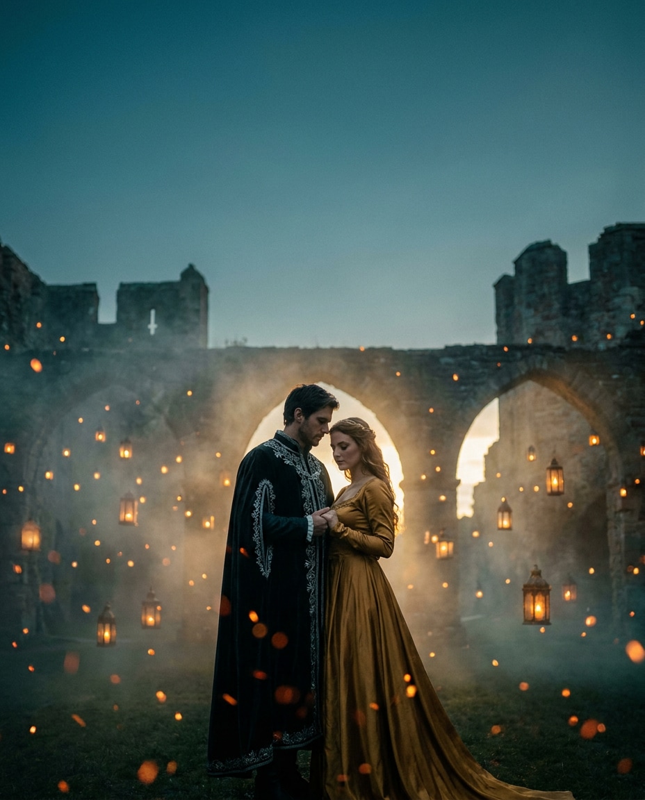 fantasy castle courtyard photo