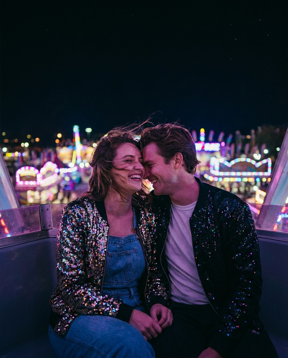 amusement park night photo