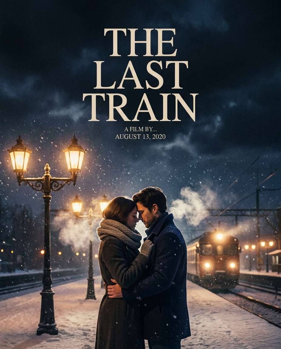 snowy train platform photo