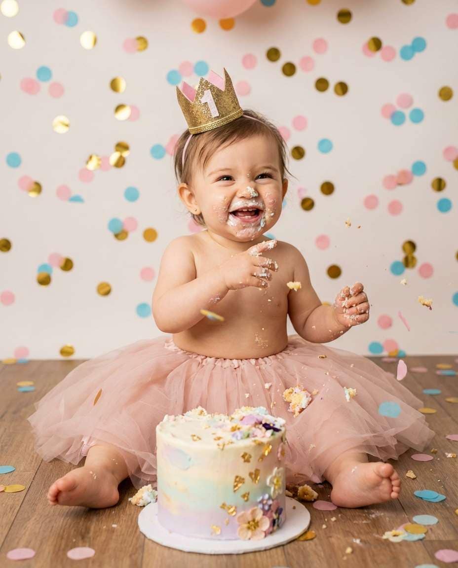coronation cake smash photo