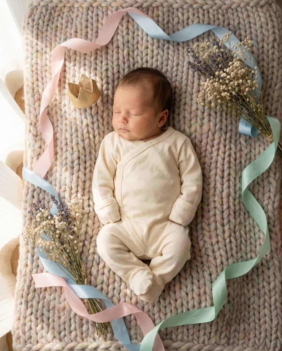 nursery crown flatlay photo