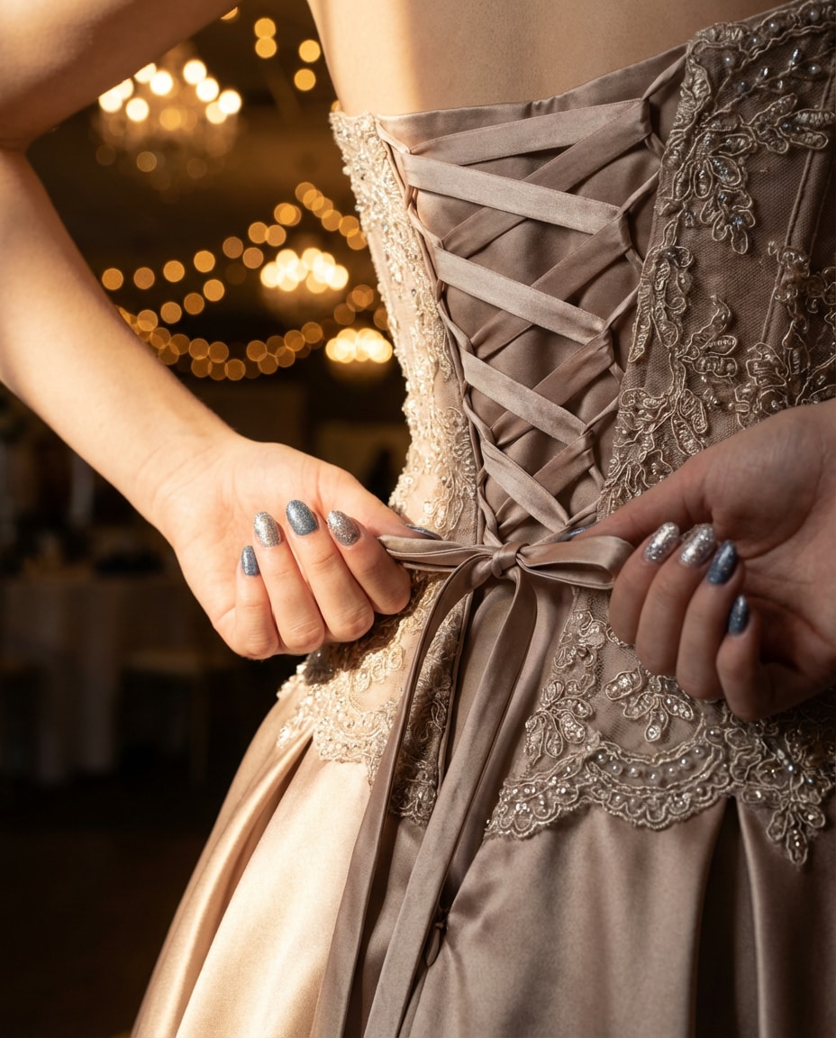detail corset lacing photo