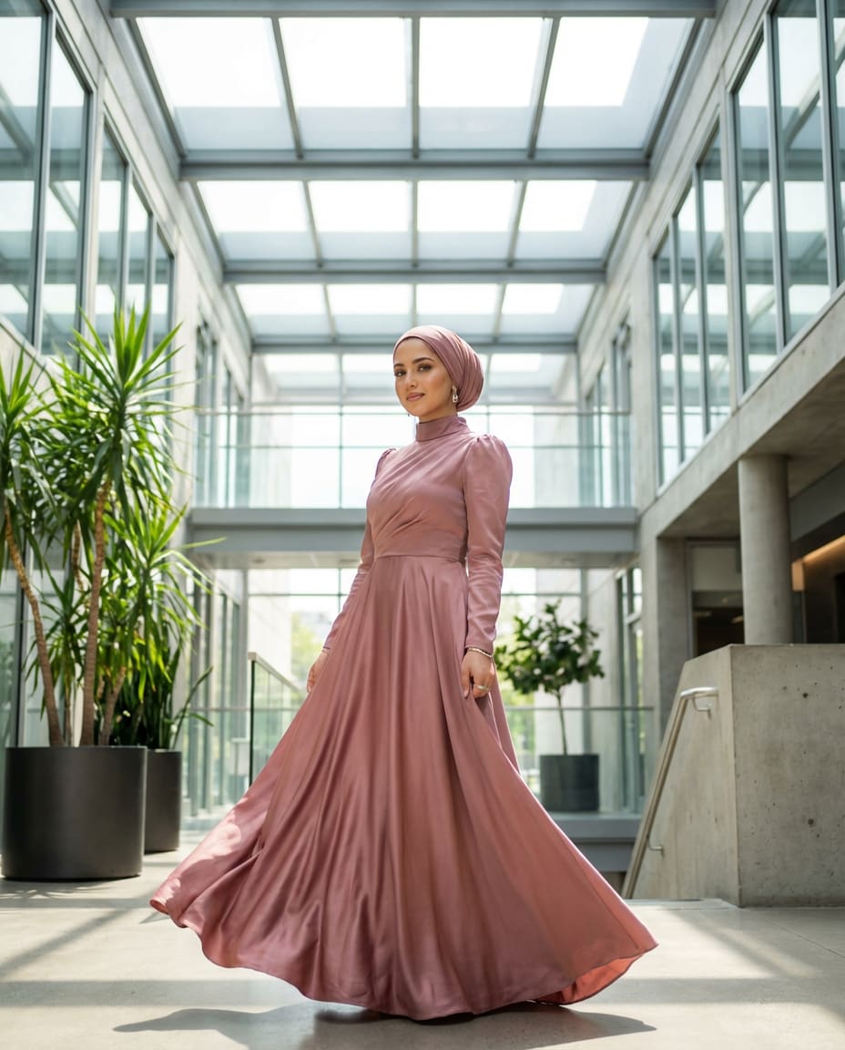 modest satin elegance photo