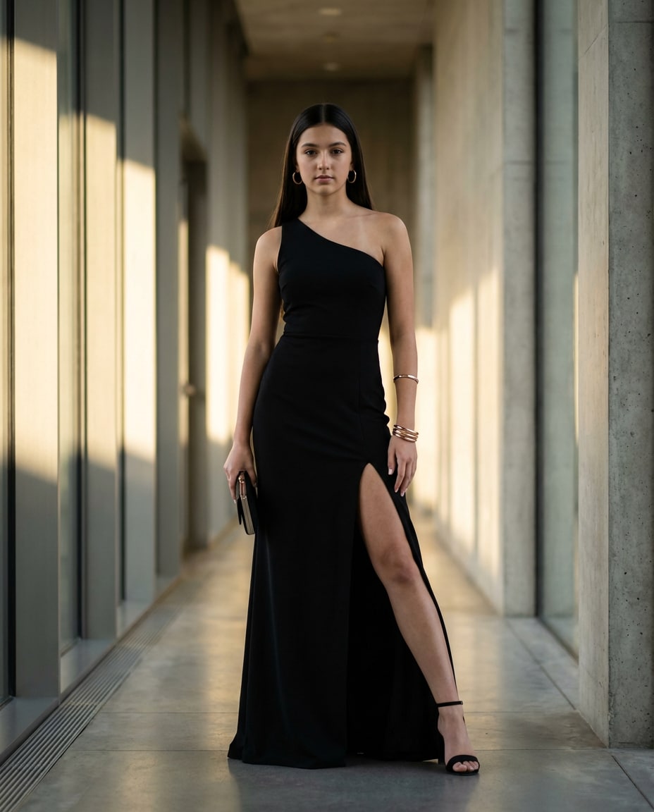 high slit confidence photo