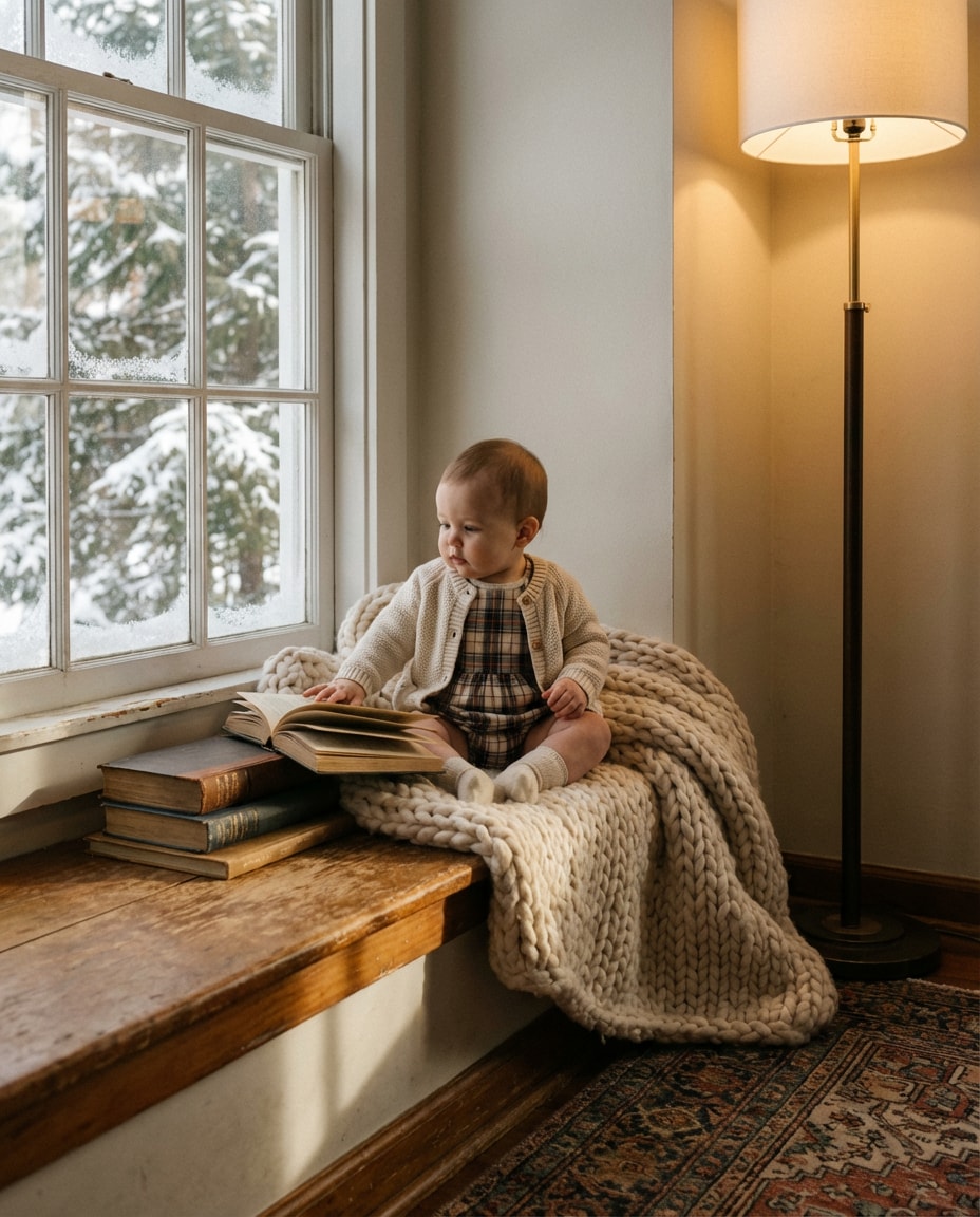cozy book nook photo