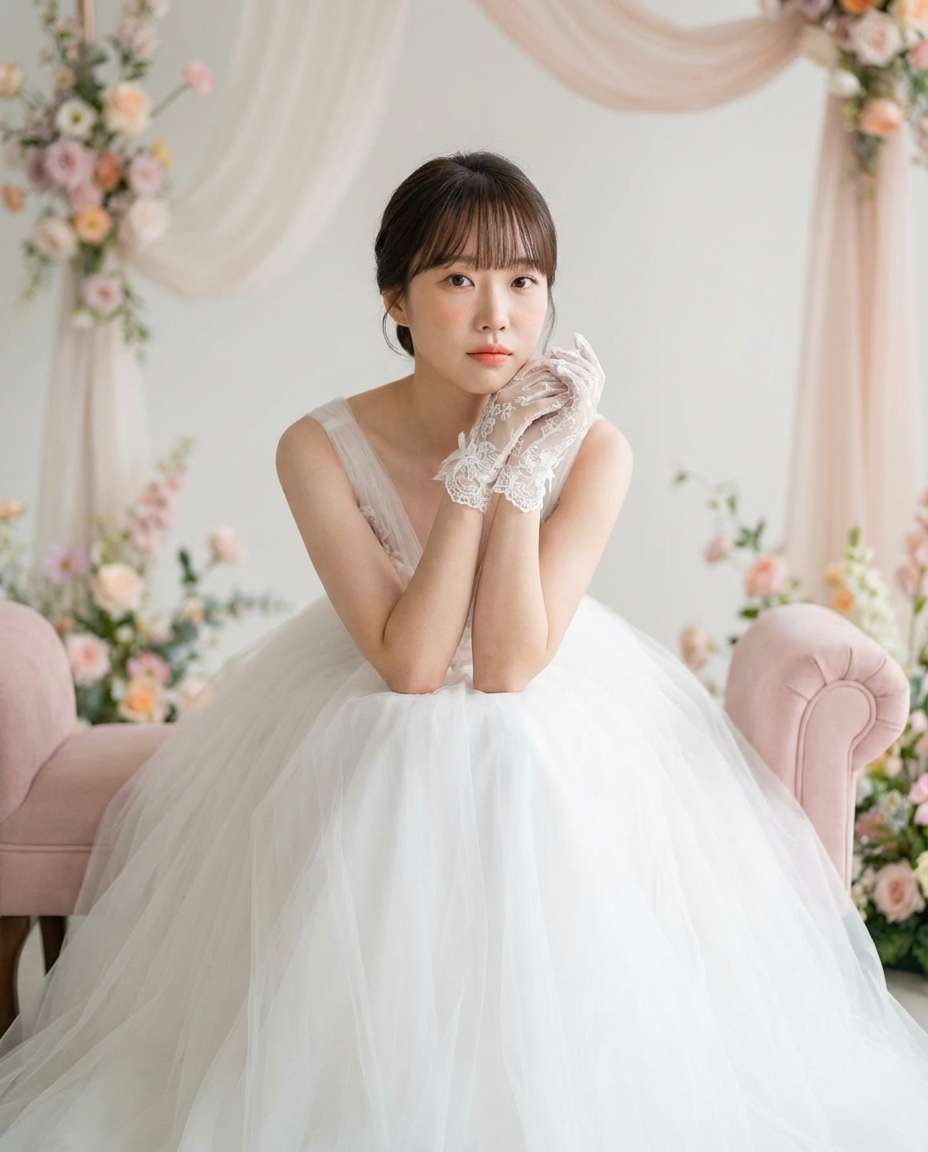 korean studio bride photo
