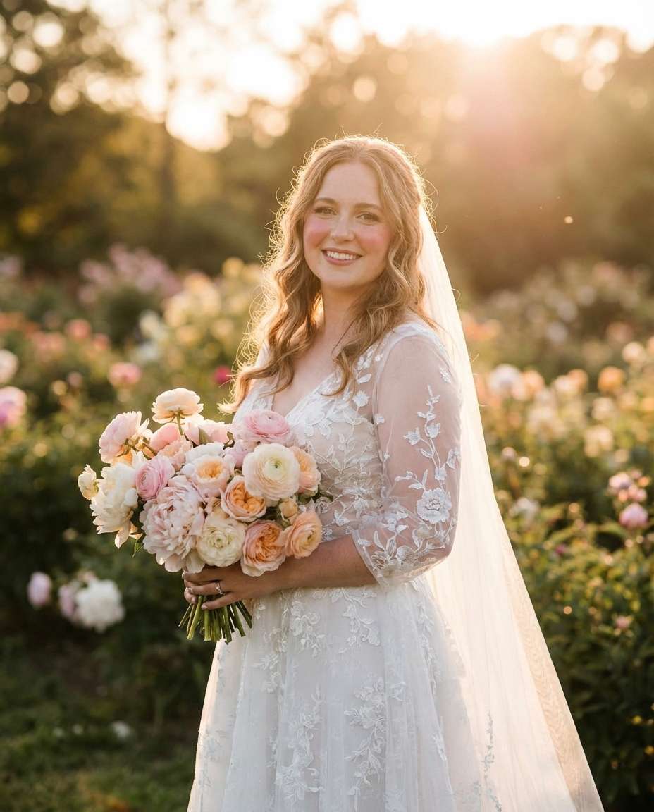 garden golden hour photo
