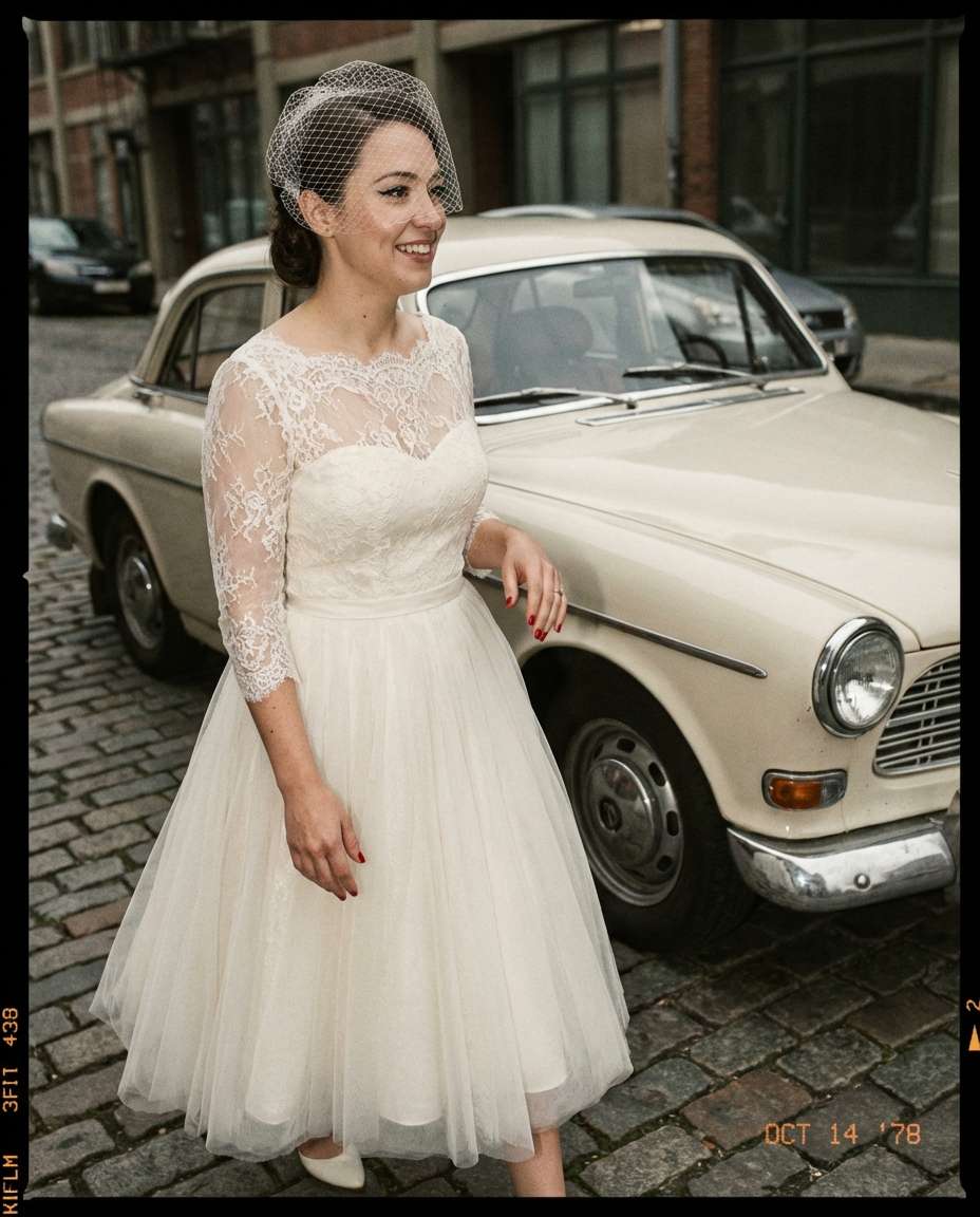 vintage film wedding photo