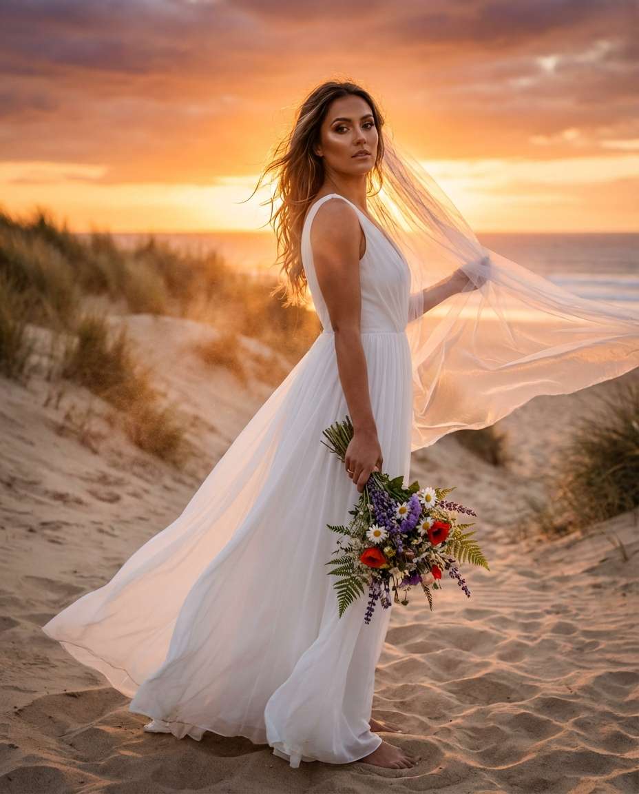 beach elopement photo