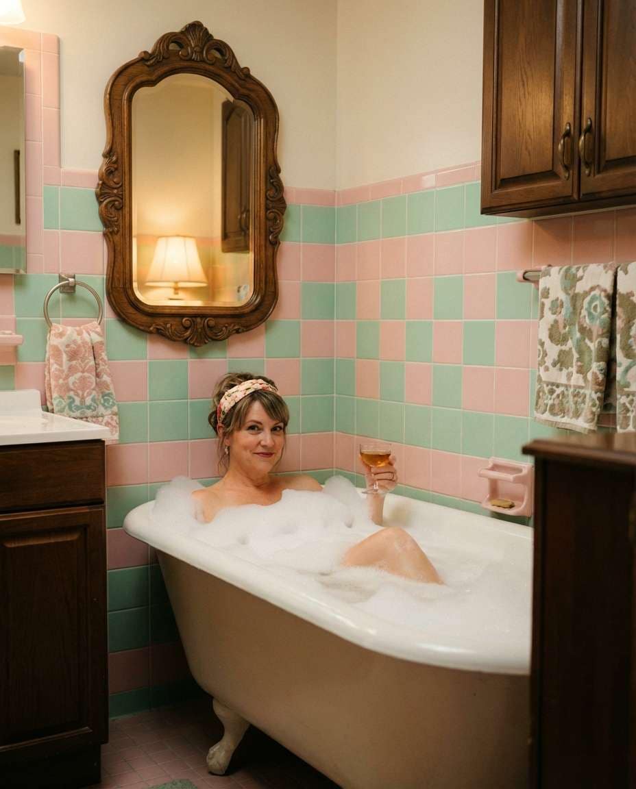 retro tile bathroom photo