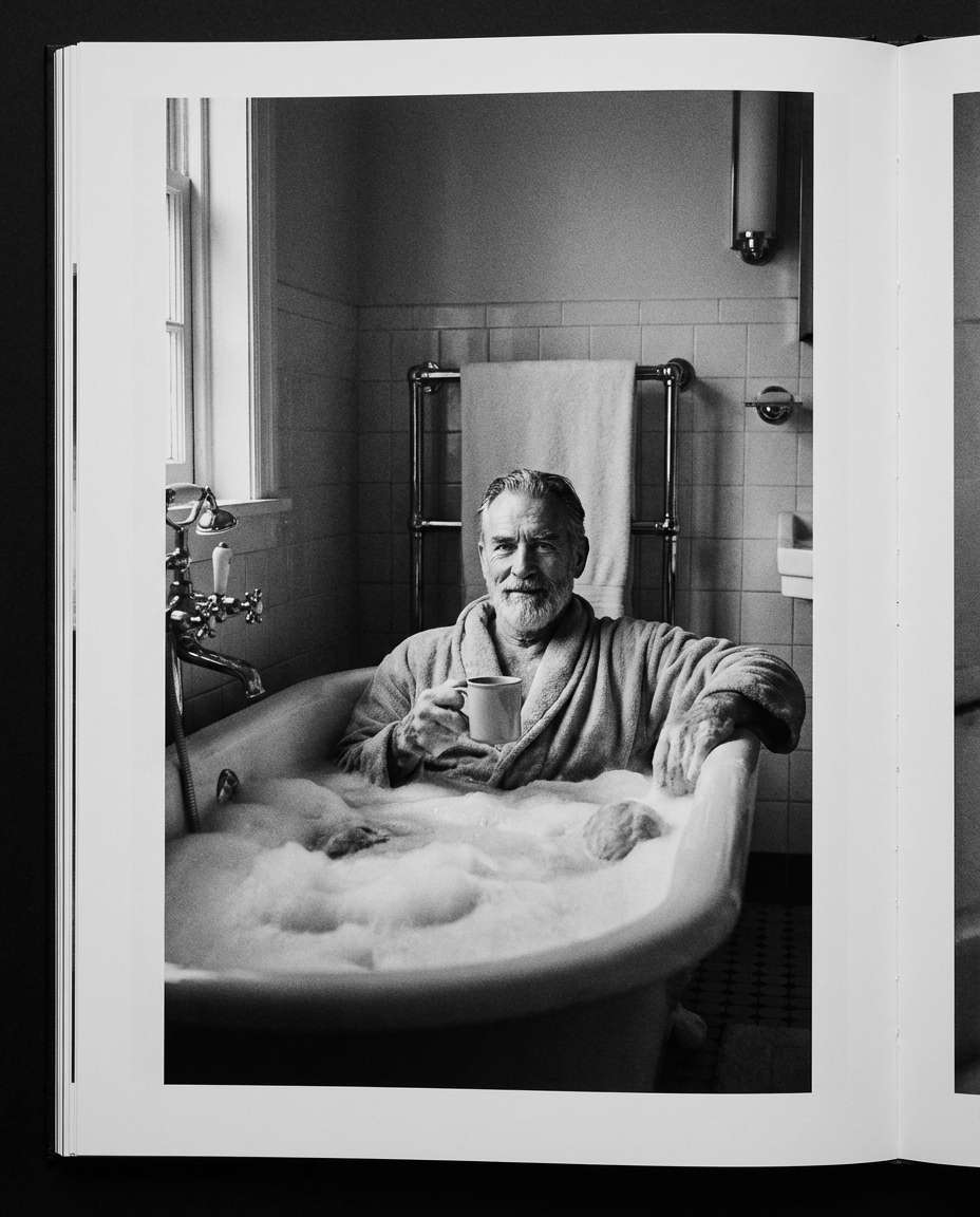 monochrome editorial photo