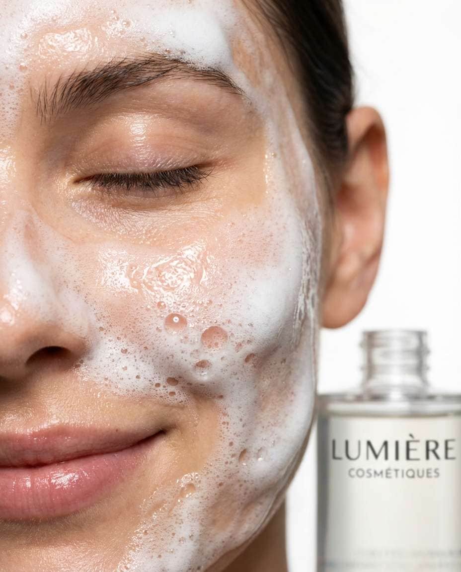 glossy foam macro photo