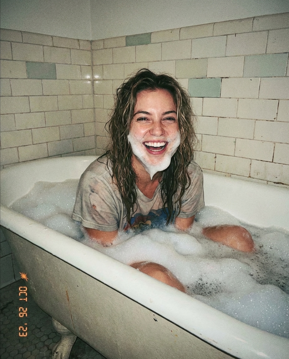 film flash bathroom photo