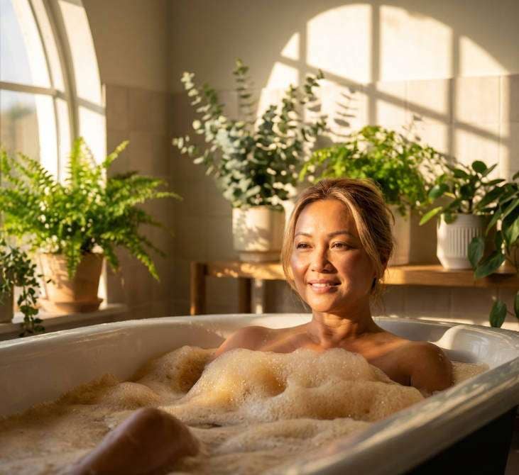 golden hour tub photo