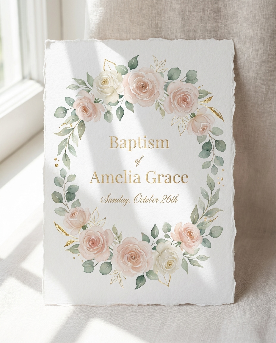 blush floral wreath photo