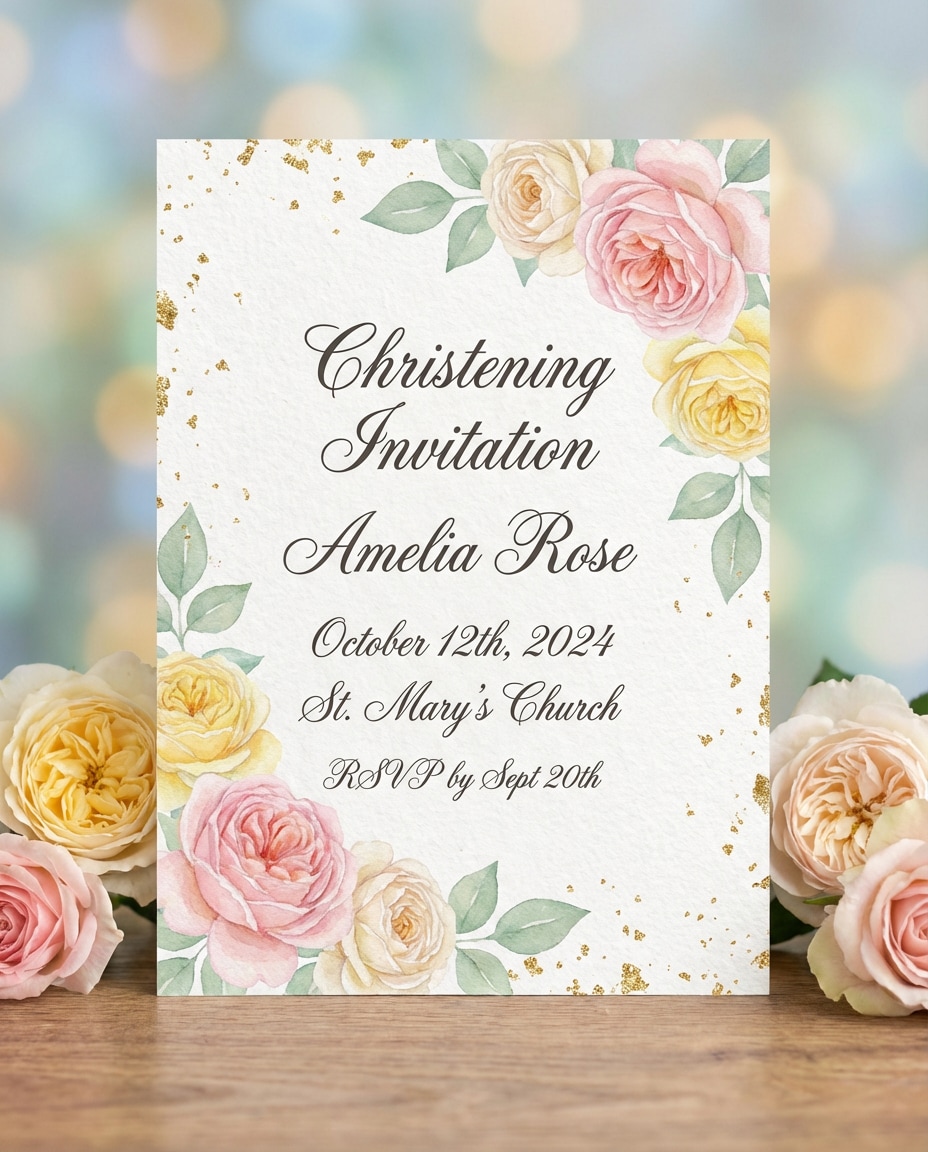 rose garden watercolor photo